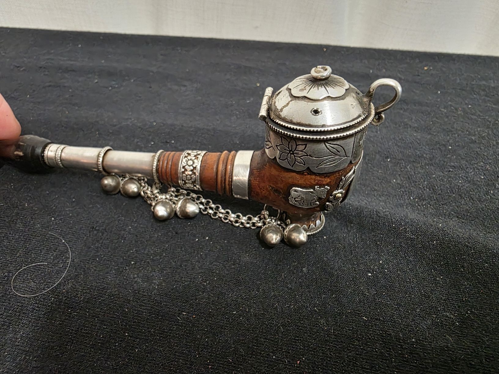 Pipe & Accessori: Alte Schweizer Tabakpfeife Holz Silber Lindauer – Usato da Degersheim venduto da Antiko 3