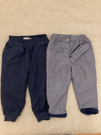 2 pantalons doubles t. 80-86