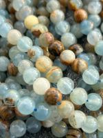 Strang echte blue calcit level 1 beads 6 mm