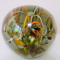 Glaskugel _ antiker edler Briefbeschwerer