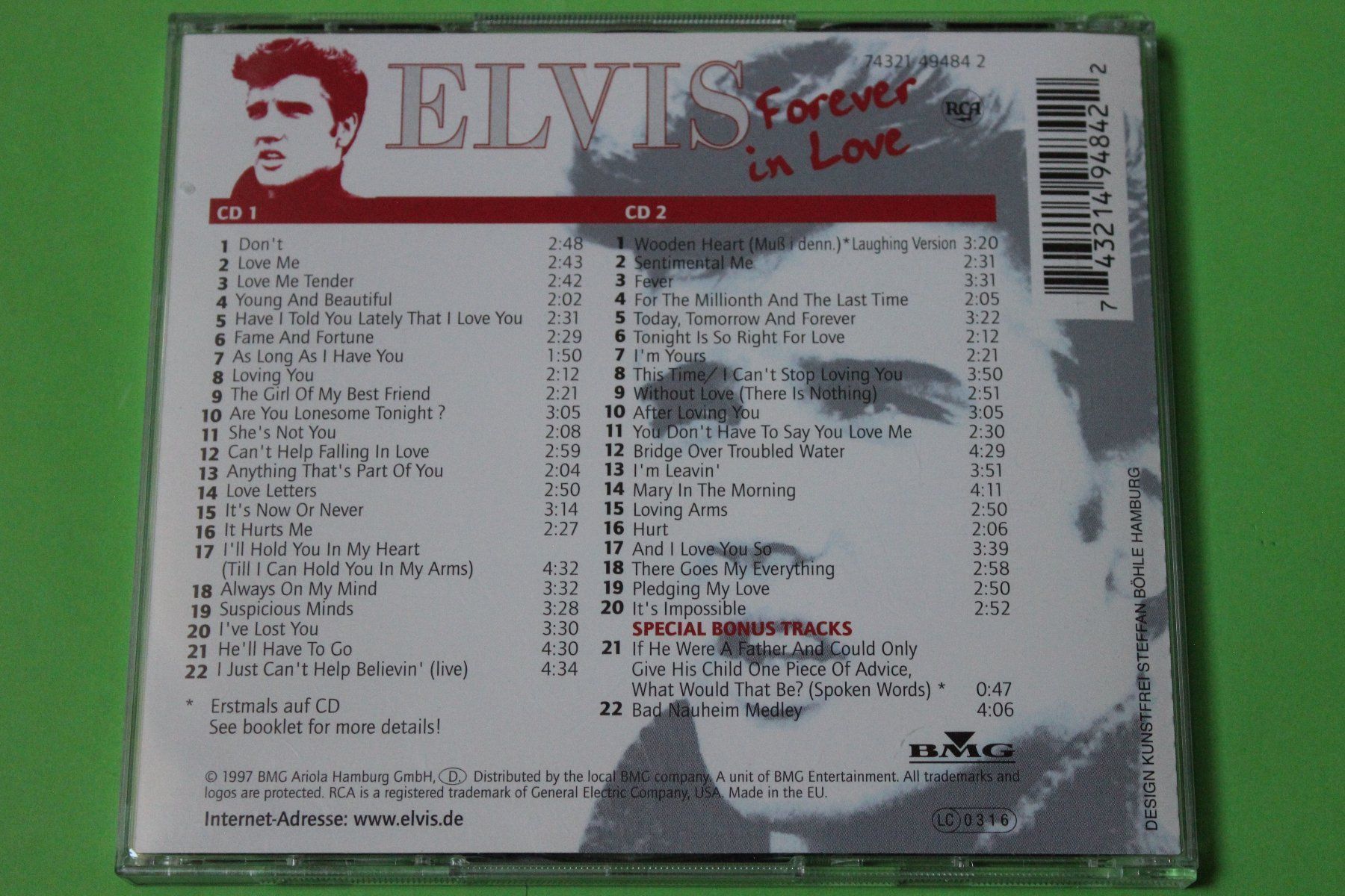 CD: Elvis Presley - Forever in Love 2CDs 1997 – Usato da Tübach venduto da JamesStone 2