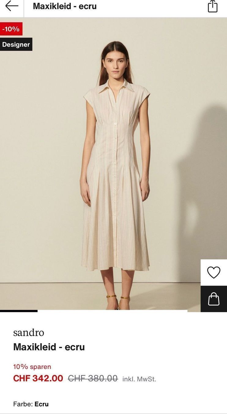 Sandro Vestiti: Sandro Kleid NEU GR. 38 Leinen+Baumwolle – Nuovo e nell'imballaggio originale da Würenlos venduto da Style_lounge