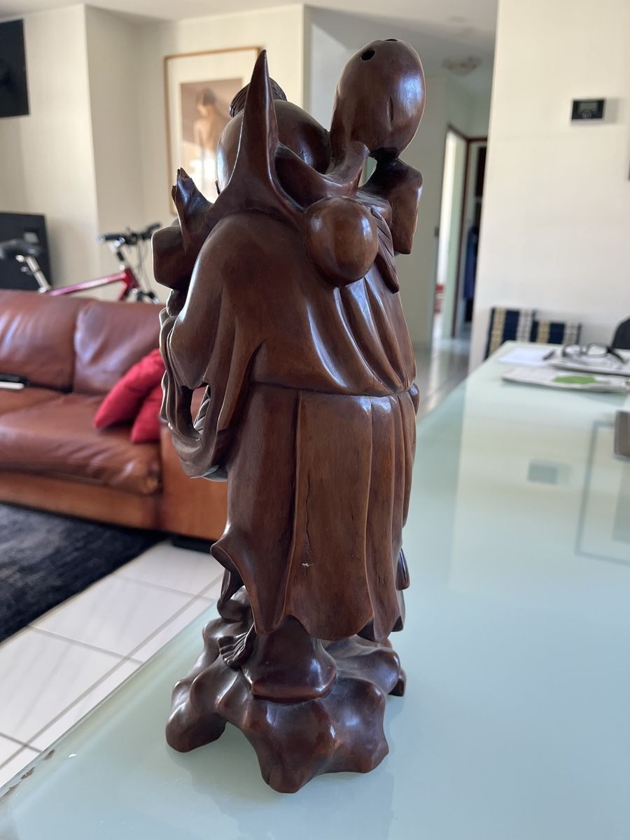 Alle Dekorationen: Sculpture en bois sculpté, sage chinois – Gebraucht aus Chambésy von ggr_yg5d 4