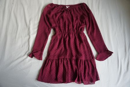 Neues bordeaux rotes Kleid von H&M, Grösse 36