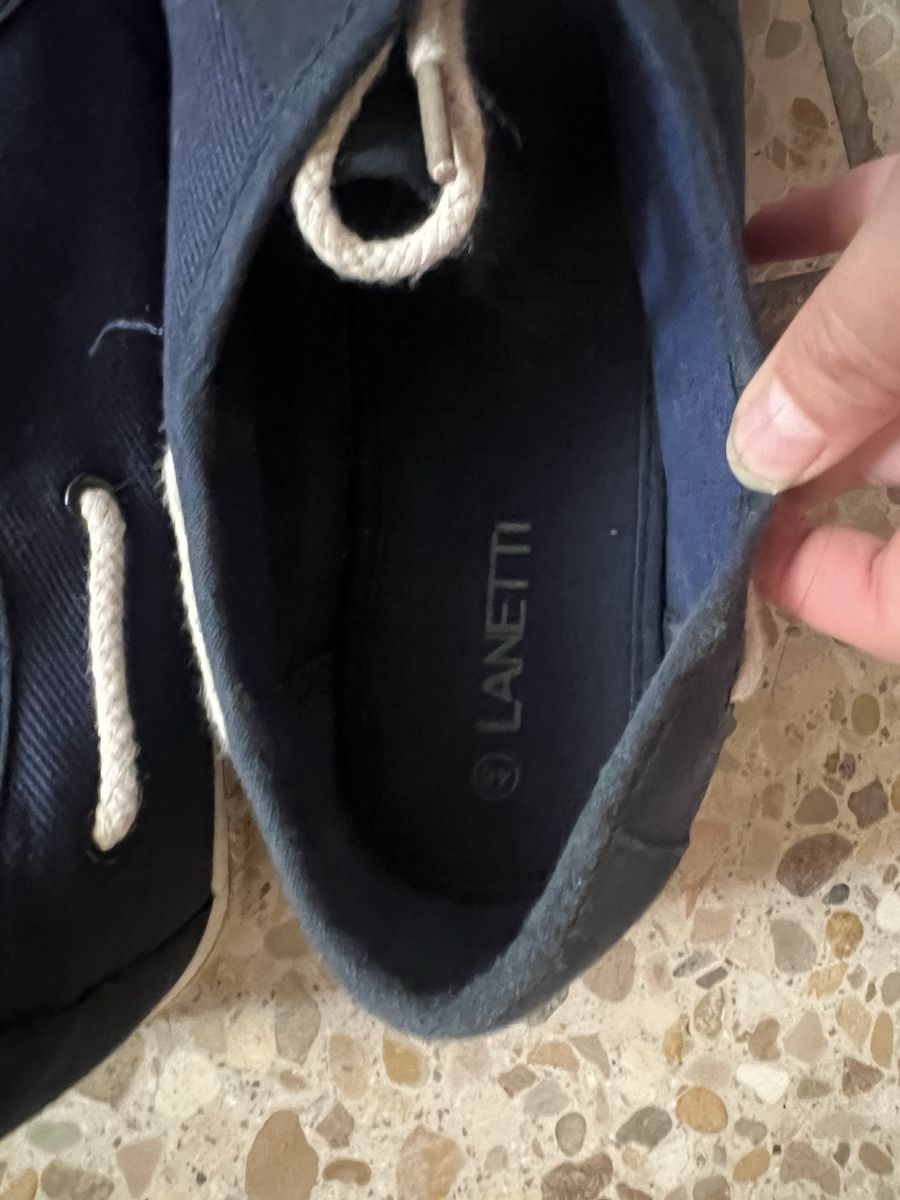 Herrenschuhe: Blaue Stoffschuhe "Lanetti", Gr. 46 – Gebraucht aus Bad Zurzach von Heugumper7 2