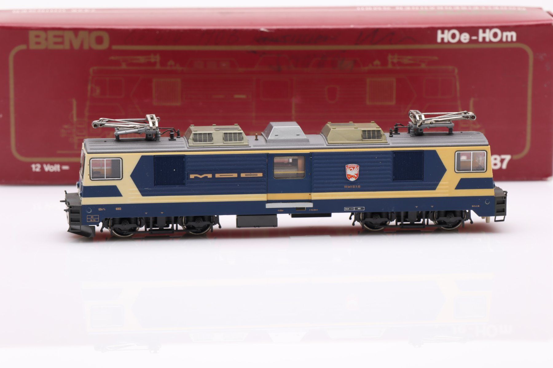 Bemo Modellini di ferrovie: Bemo 1280 302 MOB GDe 4/4 "SAANEN" DC, H0m – Usato da Ried (Muotathal) venduto da Modellbahn.swiss 2