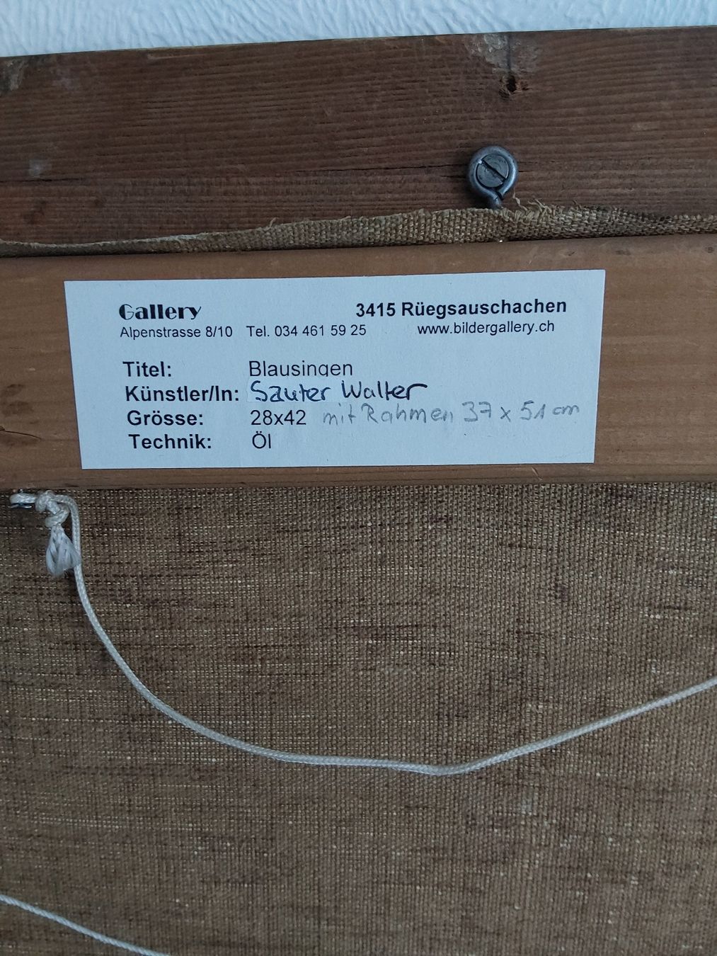 Dipinti: Sauter Walter Oelbild mit Rahmen 37x51cm. – Usato da Steinach venduto da Chilli1957 4
