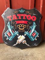 Tattoo werbung reklame maschine shop studio