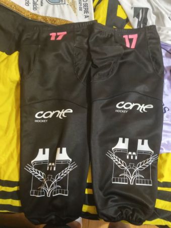 gameworn Charity Game Stulpen originali EHC Biel #17 Jérémie