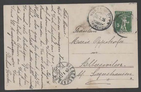 Cartoline postali: SÄNTIS, GLETSCHER   1915  (H – Usato da Ruggell venduto da Masescha 1