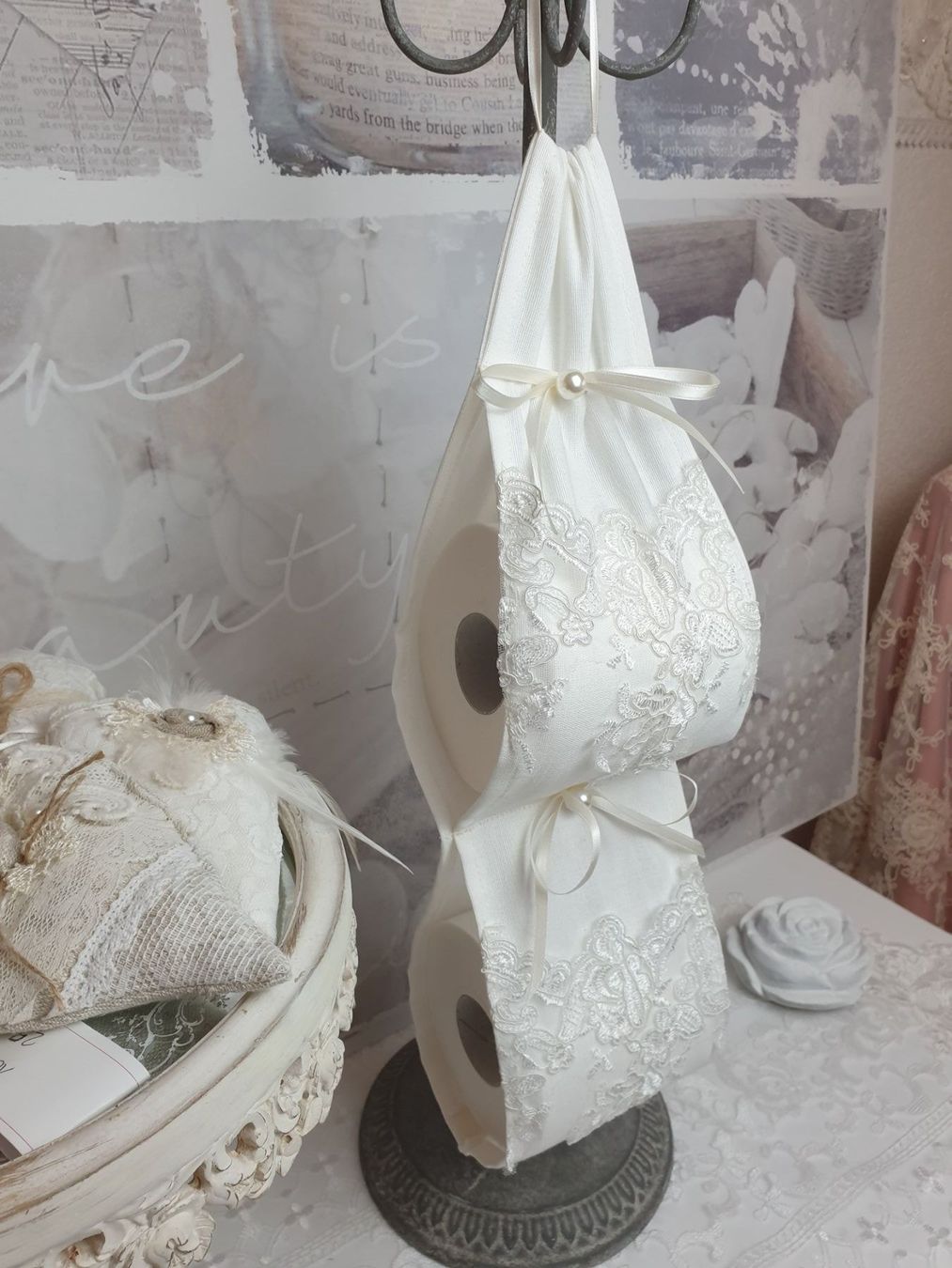 Alle Dekorationen: Behälter WC-Rollen Shabby Chic Spitze – Neu und originalverpackt aus Gossau ZH von Goes05 2