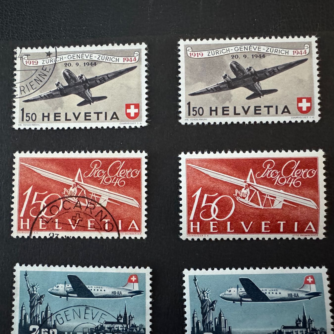 Alle Briefmarken: FLUGPOST, Auswahl, postfrisch/gestempelt – Gebraucht aus Stallikon von HILDECH1 2