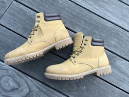 Jack & Jones Schnürstiefel hellbraun Grösse 44 gebraucht