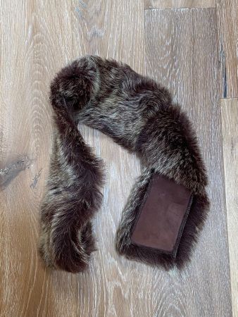 Great brown sheepskin scarf