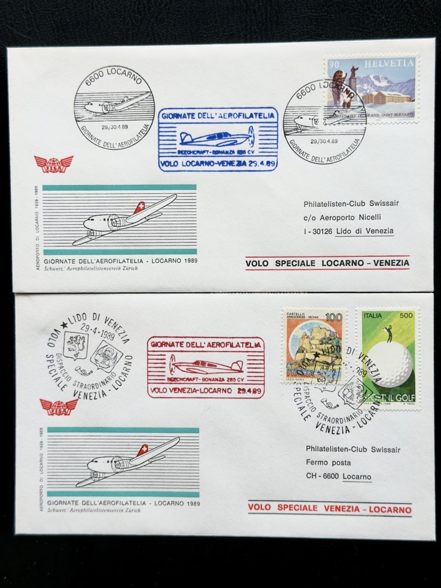 Alle Briefmarken: Flugpost Swissair etc. 20-Briefe (2) – Gebraucht aus Glattbrugg von Artos67 9