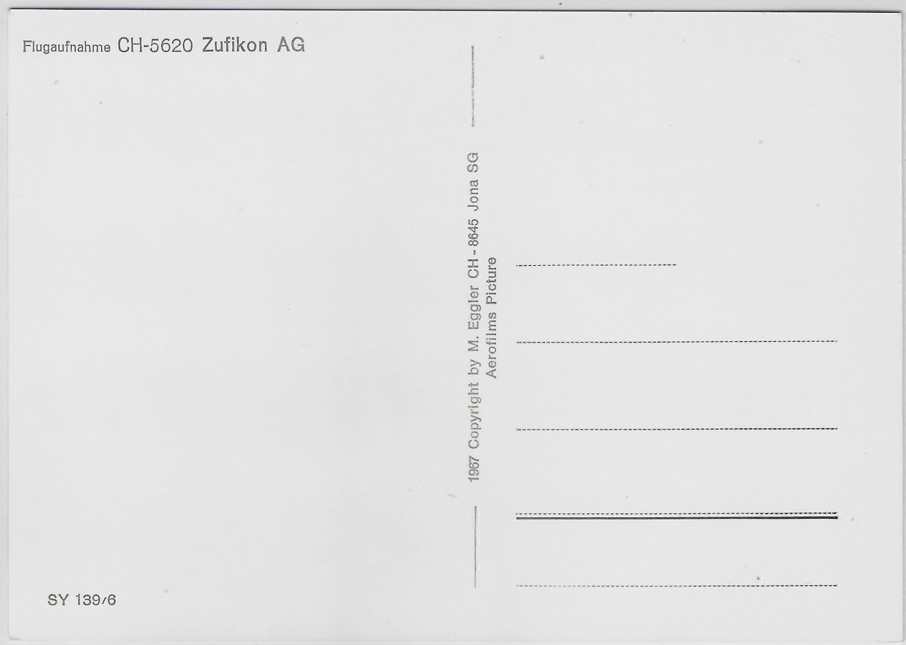 Cartoline postali: Flugaufnahme Zufikon AG – Antico da Ettingen venduto da Kartenplanet 1