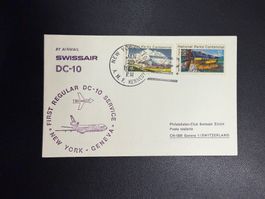 Swissair Erstflugbrief New York-Genf 1973