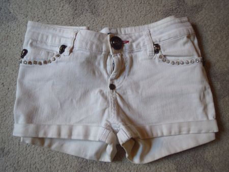 PHILIPP PLEIN Damen Shorts mit Strass & Totenkopf NP 670 CHF