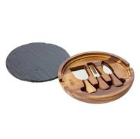 Lytton House Round Cheese Board & Slate - Käseplatte Set