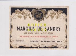Etikette - Marquis de Sandry (Grand vin mousseux) /bd