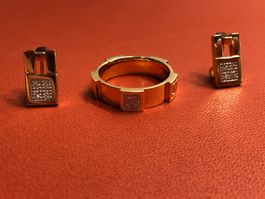 Schmuckset von JOOP! aus 18 Karat Gelbgold Au 750