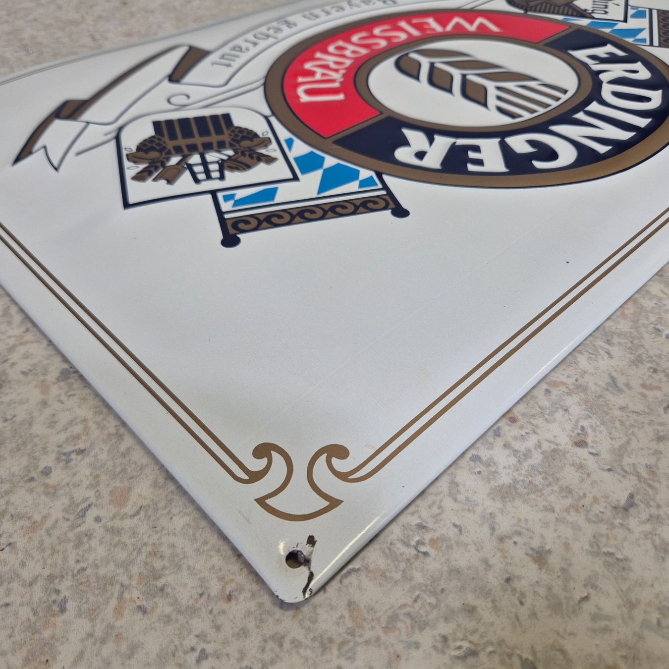 Insegne: Erdinger Weissbräu Relief Werbeschild Blechschild Schild – Usato da Nottwil venduto da Wondewa-Shop 7