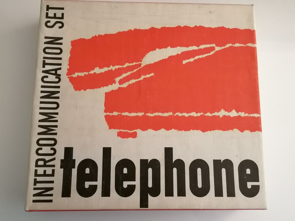 téléphone jouet enfants à fil INGAP télèfoni comunicanti en boite années 60