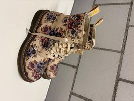 Dr. Martens Canvas Boots, Blumenmuster, Grösse 38
