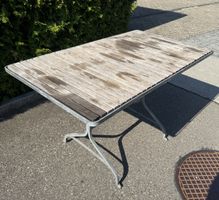 Gartentisch Metall Holz 
