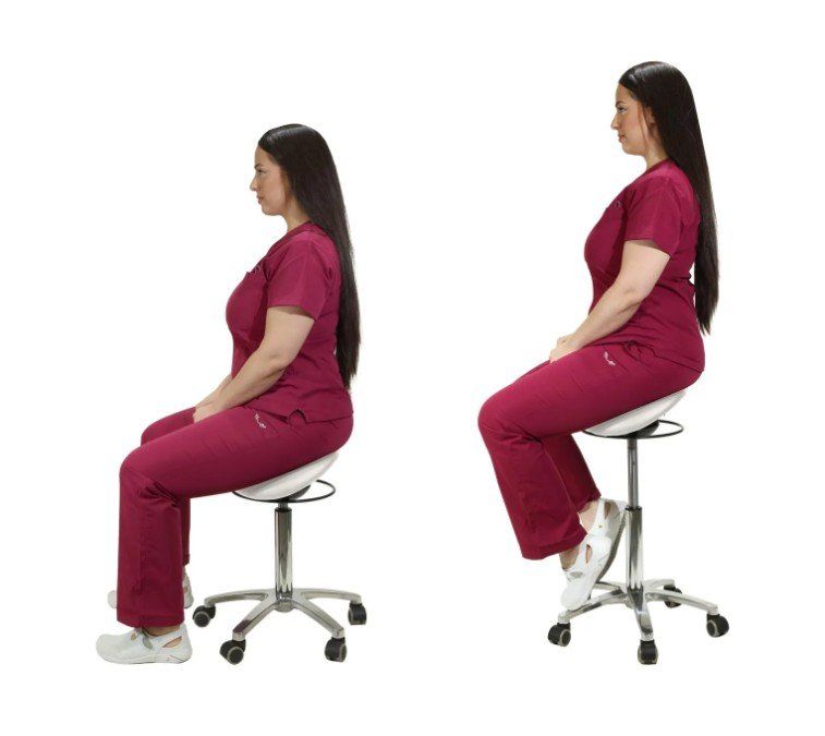 Sgabelli: Sattelsitz-Hocker WEISS mit Schwing-Mechanismus – Nuovo e nell'imballaggio originale da Schaffhausen venduto da Praxis-Nova 6