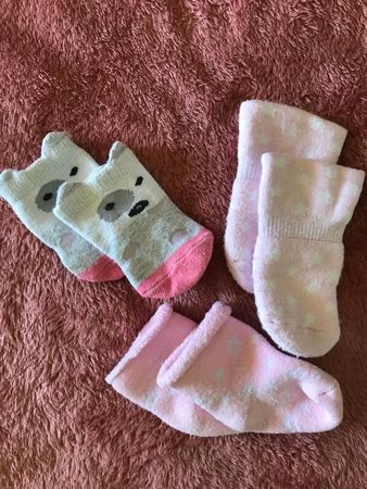3 Newborn Baby Girl Socks