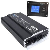 Supervolt 12V 2000W Wechselrichter mit Display, NVS und FI