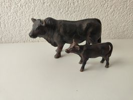 Schleich Black Angus Familie Kühe Kuh Kalb Jungtier