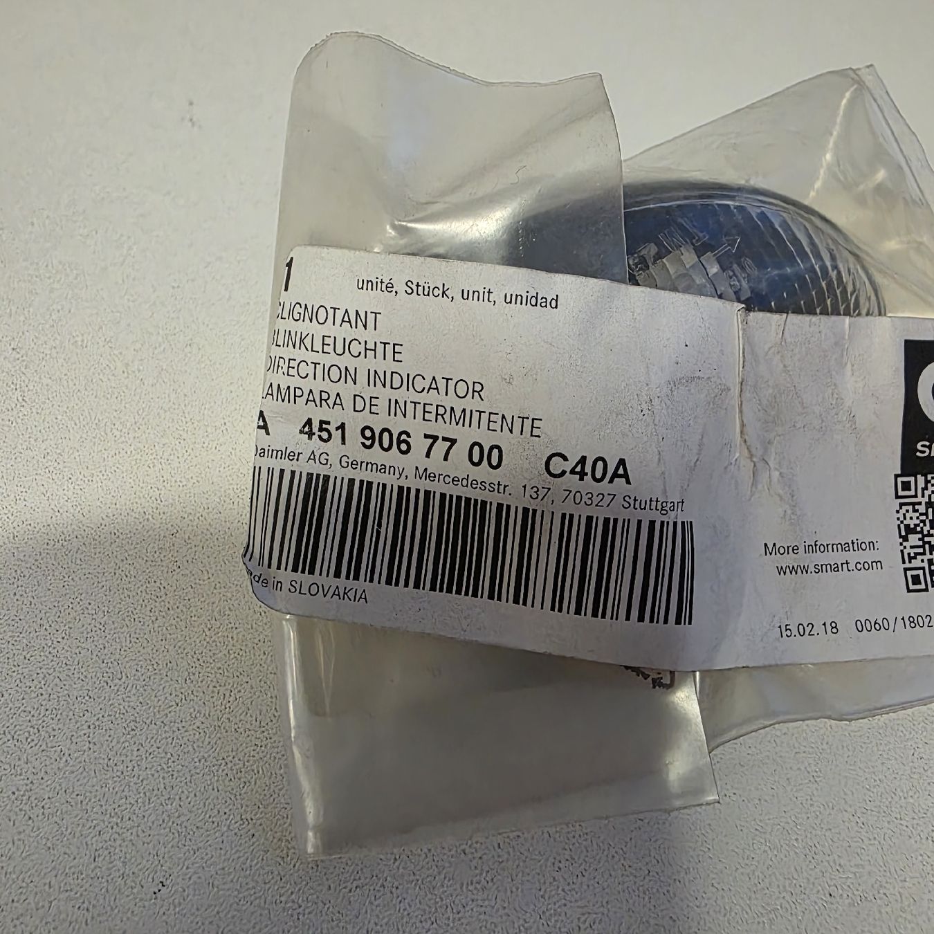 Scheinwerfer: smart Freccia laterale sinistra bianca 451 – Neu (gemäss Beschreibung) aus Minusio von demi0110