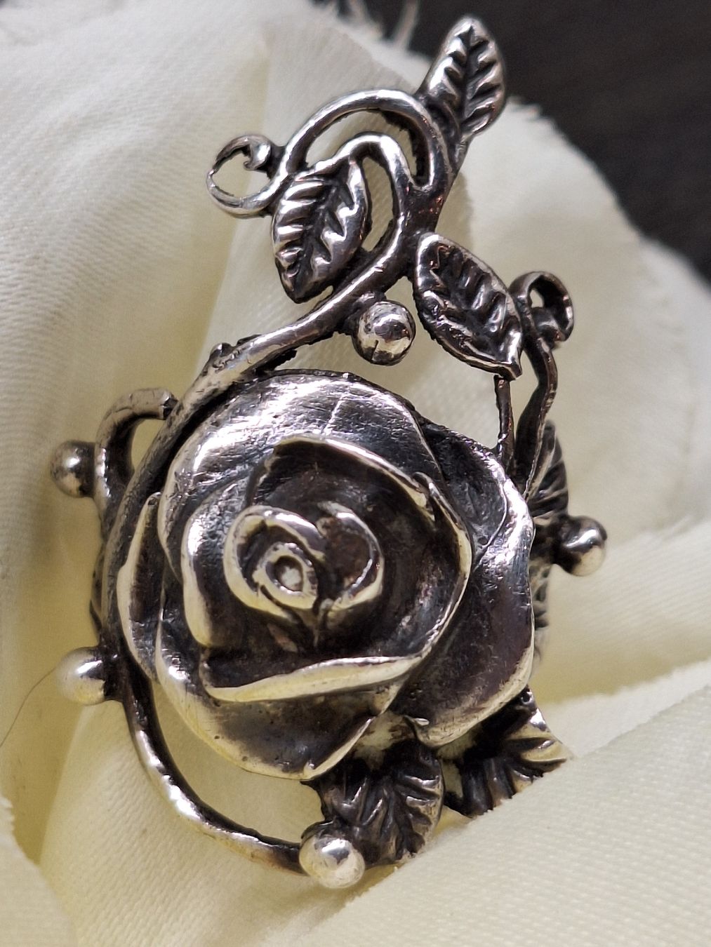 Anelli: Vintage Silberring, Rose – Usato da Rheinfelden venduto da Cleopatra2000