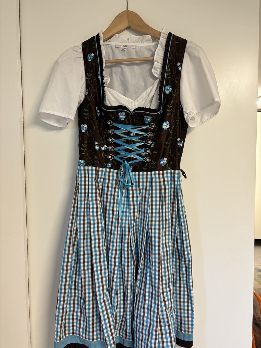 Robes: Dirndl blau kariert Grösse 32 – Neuf (Voir description) à Wynau par joa_6cy2