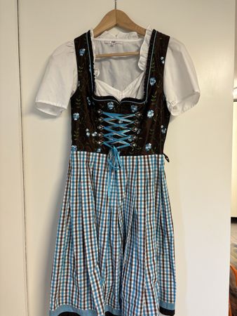 Dirndl blau kariert Grösse 32