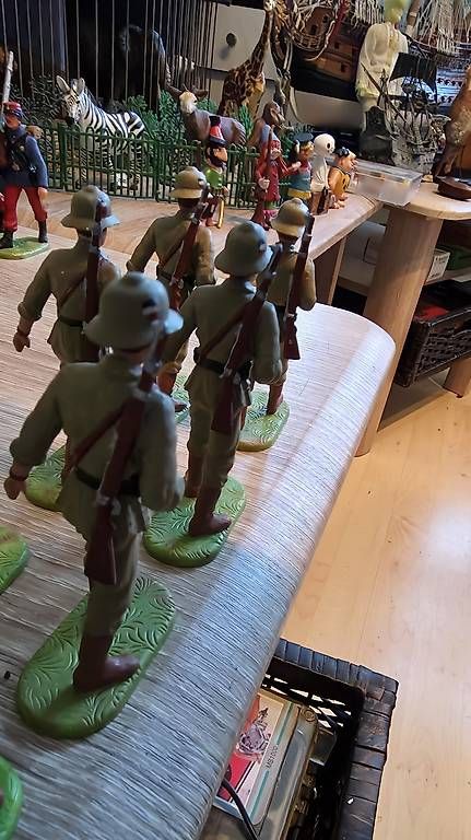 Giocattoli: 6 Hausser Elastolin Deutsches Afrika Korps – Usato da Ettingen venduto da 1964erNachtzugfahrer 2