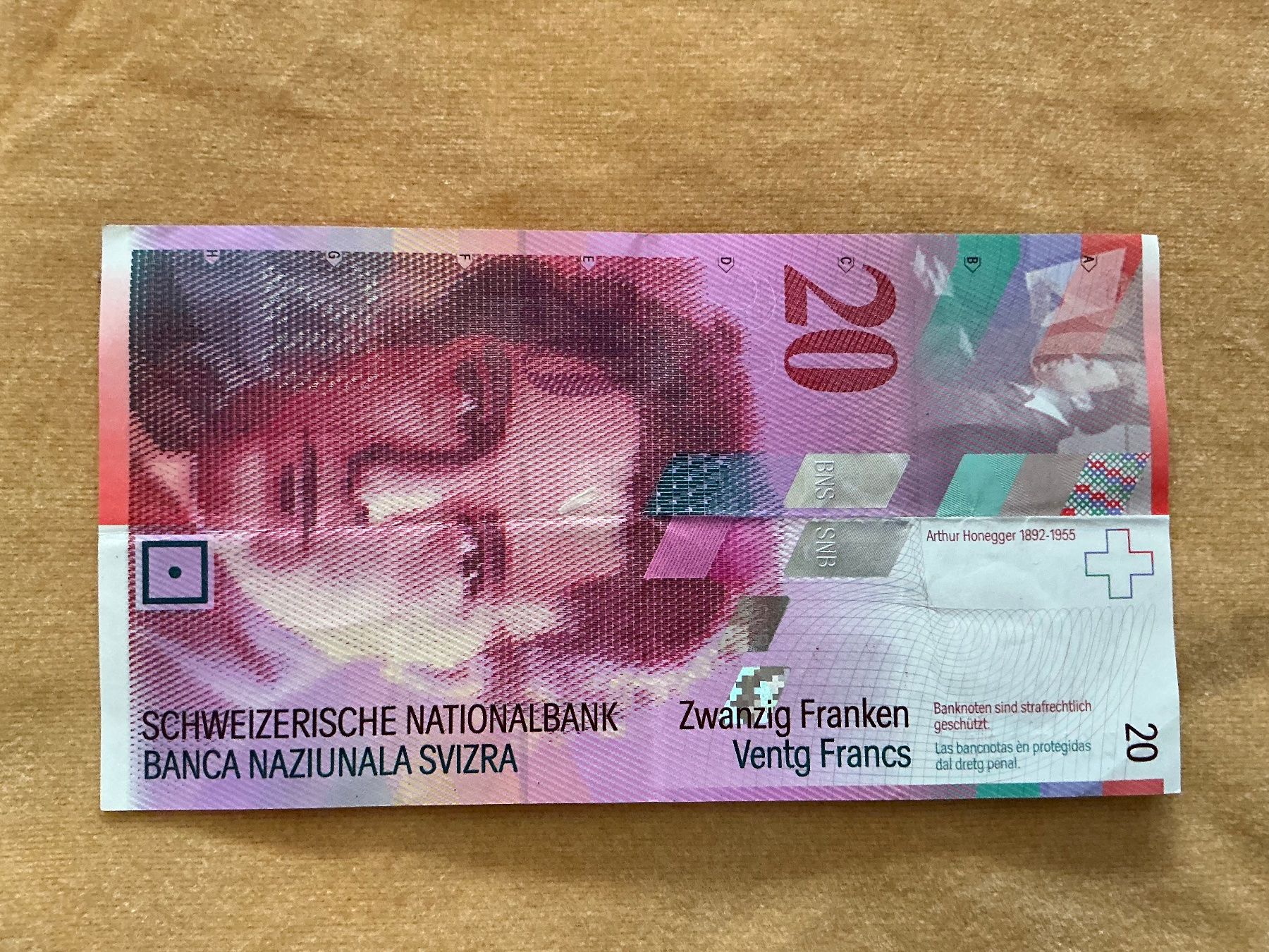Banconote: Schweizer Banknote CHF 20 Franken Top Zustand – Usato da Meyrin venduto da laservette99