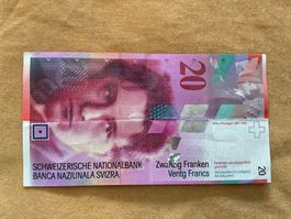 Schweizer Banknote CHF 20 Franken Top Zustand