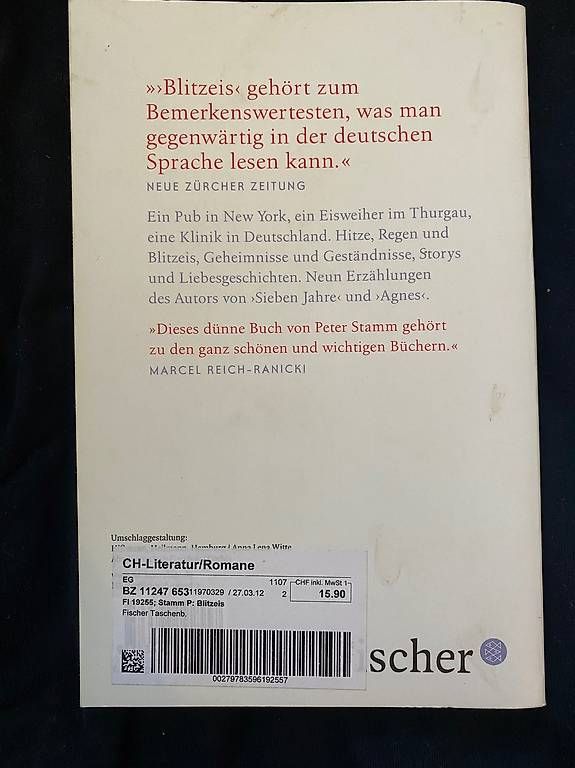 Bücher: Blitzeis - Peter Stamm – Gebraucht aus Kriegstetten von suji18 1