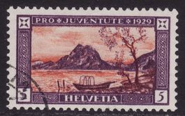 Pro Juventute SBK-Nr. 49 (Luganersee 1929) gestempelt