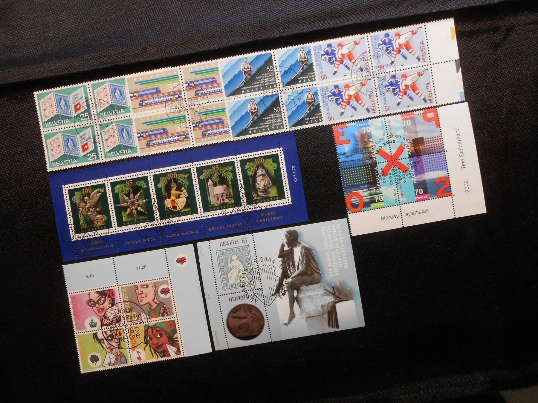Alle Briefmarken: CH  Blocks  1990/04  Z CHF 44 - Lot 23 – Gebraucht aus Hallwil von pkaiser44