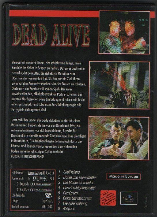 Alle DVDs: DEAD ALIVE / BRAINDEAD..........uncut – Gebraucht aus Reinach AG von Masi 1