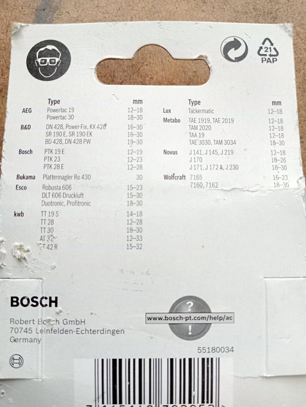 Bosch Alle Werkzeuge: Bosch Klammern 18/6mm – Neu und originalverpackt aus Grüningen von Urtica 1