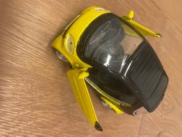 Modellauto Smart gelb schwarz gebraucht guter Zustand