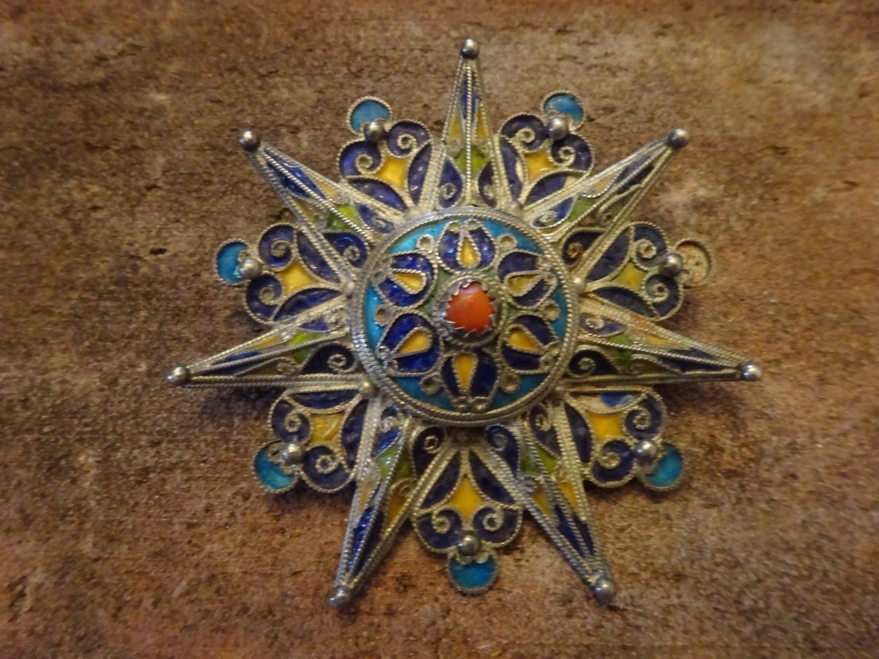 Broches & Aiguilles: Brosche Stern Cloisonné – D'occasion à Esslingen par FetteSchnecke