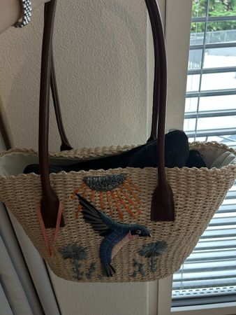 Sommer Max & Co. Stoff-Tasche mit Vögel-Applikation ☀️ 🏝️