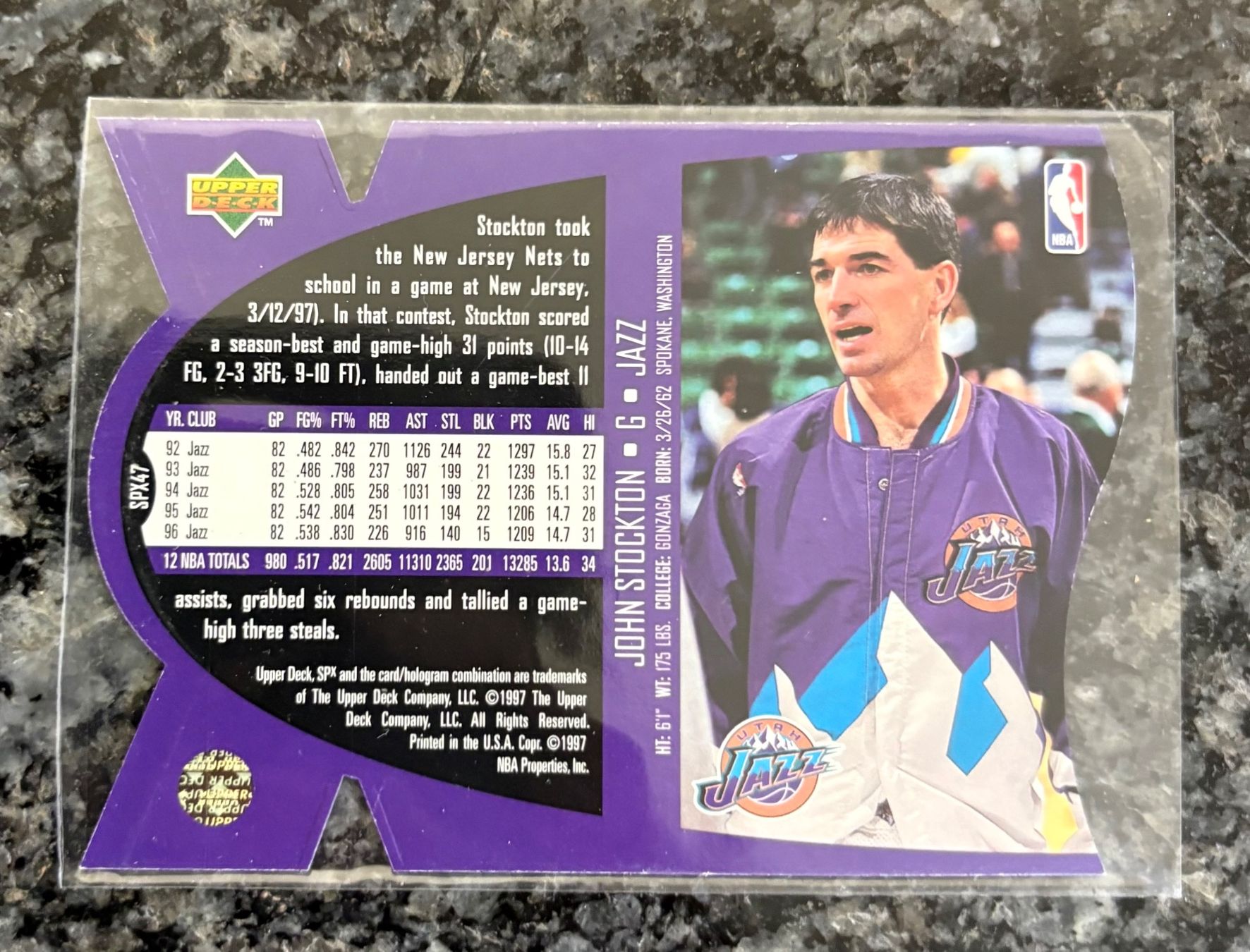Nba Carte collezionabili: NBA John Stockton SPX 97 Card – Nuovo (secondo la descrizione) da Muttenz venduto da joba23 1