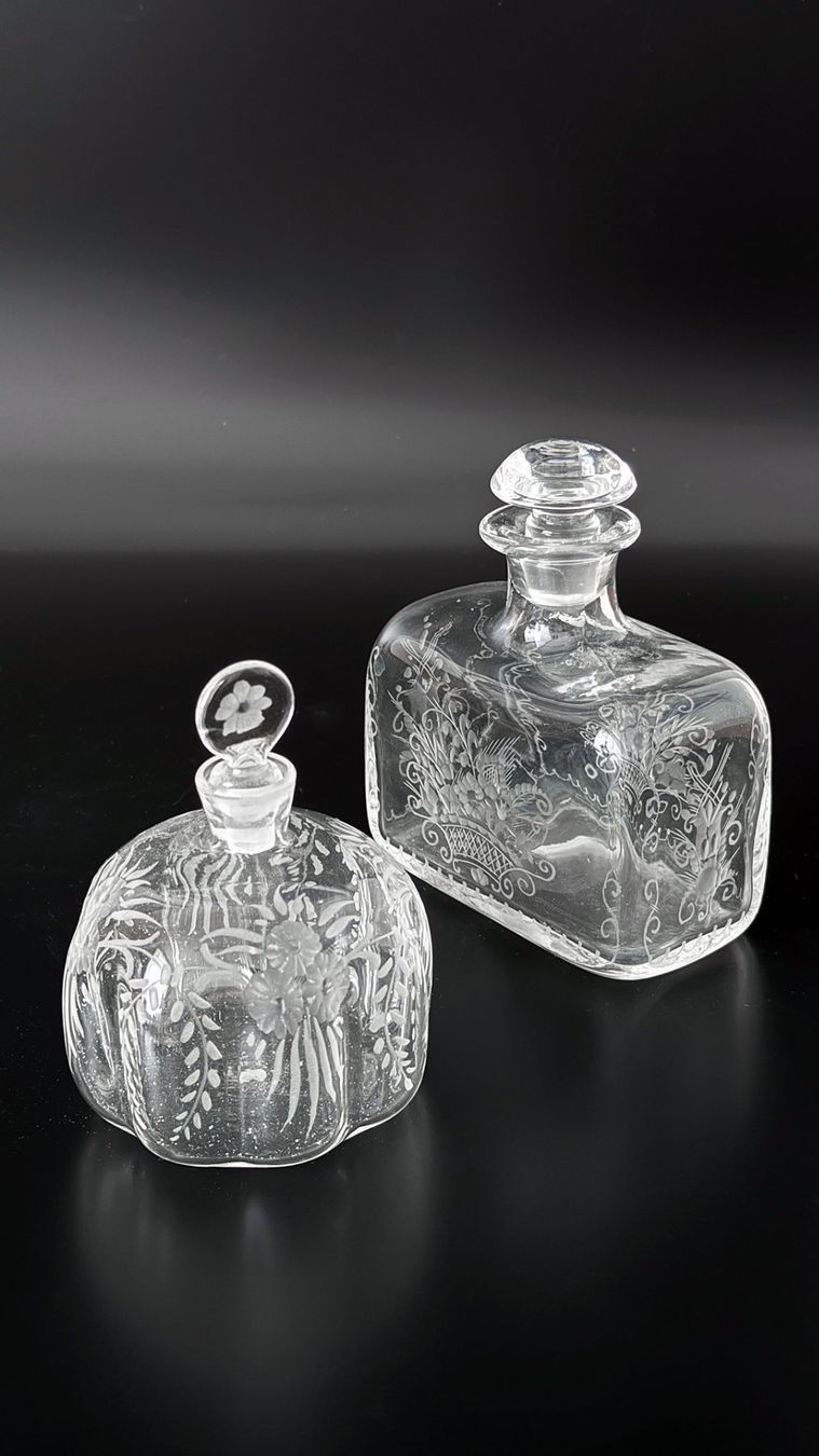 Murano Flaconi: 2 Murano Parfum Flacons - 1930er – Usato da Luzern venduto da Eukalyptus
